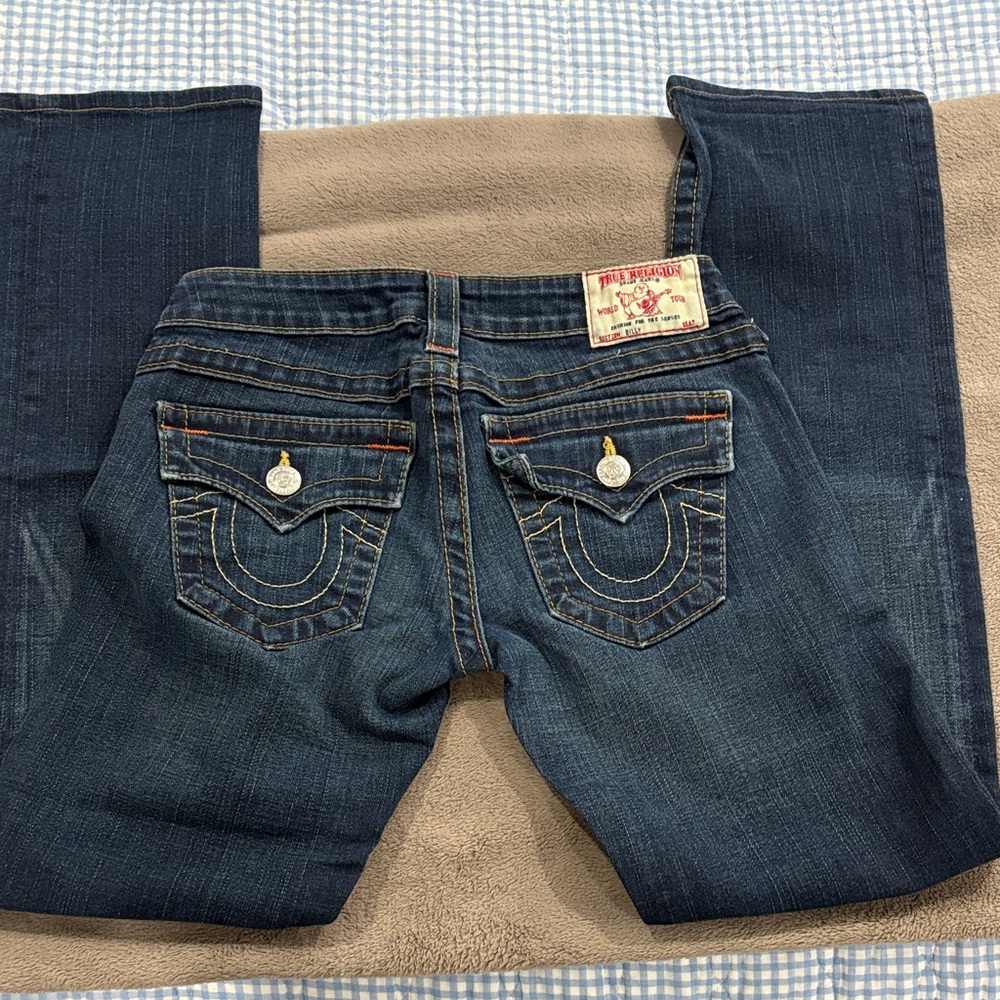 JUST GOT SOLD.!!! True Religion Dark Blue Boot Cut Jeans